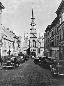 La rue Bonsecours vers 1950