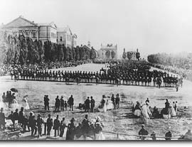 Parade militaire en 1866